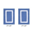 thumbnail image 3 of Better Trends 2 Piece 17" x 24" Bathroom Rugs Set 100% Cotton Water Absorbent & Reversible Extra Soft Tufted Bath Rug, Machine Washable Bathroom Floor Decor Hotel Multi Collection (Dark Blue/White), 3 of 6