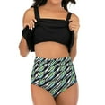 thumbnail image 3 of AMERTEER Women Two Pieces Bathing Suit Top Ruffled With High Waisted Bottom Bikini Set, 3 of 7