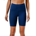 thumbnail image 6 of DEVOPS 2 Pack Women's High Waist Workout Yoga Running Exercise Shorts with Side Pockets (X-Large, Black/Navy), 6 of 7