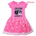 thumbnail image 5 of Taylor Swift Niñas Vestido De Verano De Algodón De Dibujos Animados Lindo Impresión De Manga Corta Tul Dobladillo Los Niños, 5 of 5
