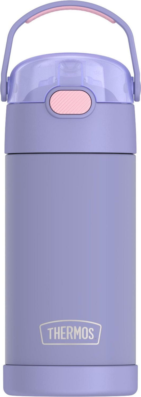 Thermos Kids Vacuum Insulated Funtainer Water Bottle with Flip Up Straw, 355ml, Lavender, ,12 OZ Bottle