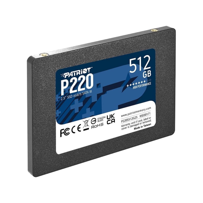 Patriot Memory, Patriot P220 512GB Internal SSD, SATA 3 2.5