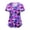 Purple, variant on felwors Scrub Tops Women Short Sleeve V-Neck Holiday Printed Medical Nurse Uniforms Scrub Tops Shirt with Pockets Light Purple for Size S