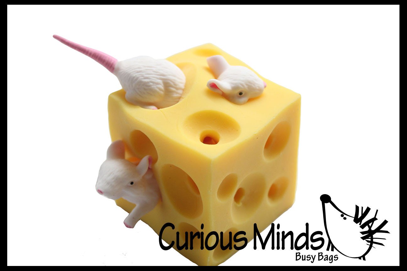 stretchy mouse and cheese toy
