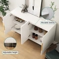 thumbnail image 5 of White Modern Buffet | Functions as Self - service Bookcase | MDF Material with Decorative Door | Organizes Home Collections, 5 of 7