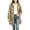 Khaki, variant on Rain Coats for Women Waterproof Hooded Long Rain Jacket Outdoor Travel Lightweight Windbreaker