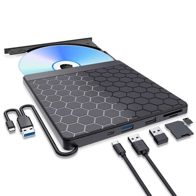 Unidad externa de CD/DVD Grabadora de CD Auddie USB 3.0 para computadora portátil