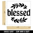 thumbnail image 2 of Blessed Leaf and Berries Self-Inking Rubber Stamp Ink Stamper - Black Ink - Small 1 Inch, 2 of 7