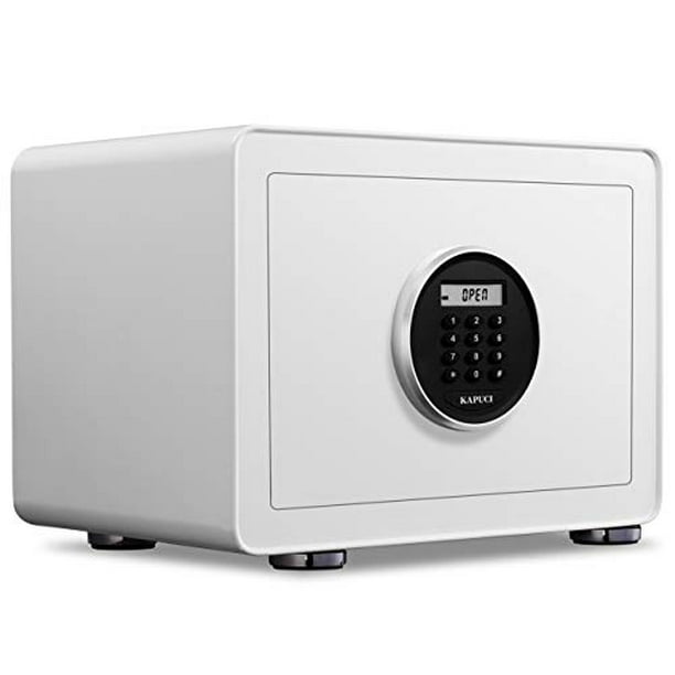 Kapuci Deluxe Sleek Auto Open Safes Digital Keypad Screen Safe Box With Internal Light Security Steel Home Safe Suitable For Home Office Hotel Cash Files Pistol Jewelry Pearl White Walmart Com Walmart Com