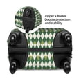 thumbnail image 4 of Xecao Light Green Squares print Elastic Luggage Cover, with double-sided print , is perfect for travel, business, and daily use, 4 of 9