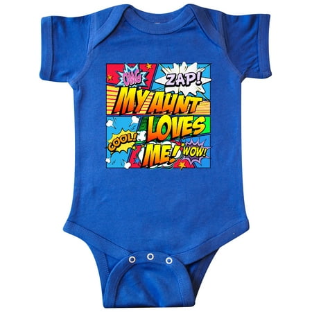 

Inktastic My Aunt Loves Me Gift Baby Boy or Baby Girl Bodysuit