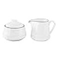 thumbnail image 3 of FUYU White Ceramic Creamer and Sugar Set Coffee Serving Set, 3 of 4
