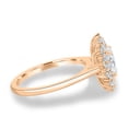 thumbnail image 4 of ESTE ORIGIN 2.00Ct Oval Cut Lab-Grown Diamond Cathedral Double Halo Engagement Ring in 14K Rose Gold for Women, 4 of 6