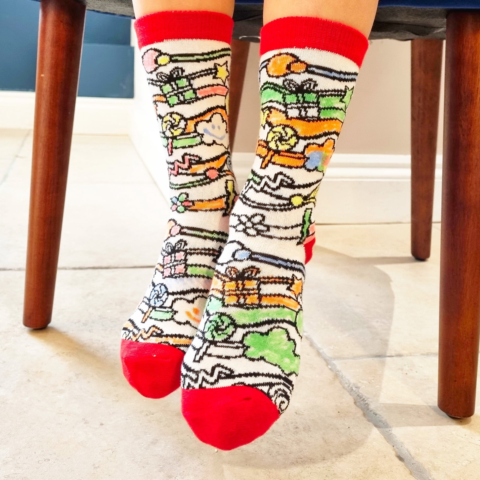 Buddy & Barney: Doodle Socks - DIY Color Your Own Socks Craft Set, Customize 3 Pairs w/ 5 Fabric Markers, Fun Designs & Colors, Art Activity, Kids 3+