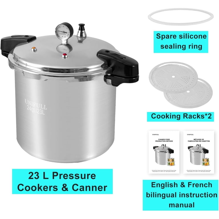 UNIFULL 24-Quart Aluminum Pressure Cooker and Canner photo 4