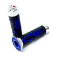 thumbnail image 2 of Krator Sport Bike And Dirt Bikes Motorcycle Flame Gel Style Hand Grips With Skull Blue Color Compatible With Aprilla BMW Ducati Triumph Honda Kawasaki Polaris Suzuki Yamaha Offroad KTM, 2 of 3