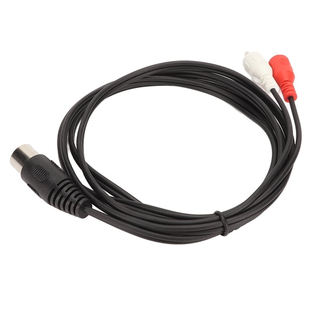 Cable Macho DIN De 5 Pines A 2 RCA Macho, Cable DIN De 5 Pines A 2 RCA De 4,9 Pies De PVC Para VCR Para Equipos Estéreo