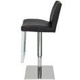 thumbnail image 4 of Home Square Matteo Adjustable Leather Bar Stool in Black - Set of 3, 4 of 4