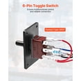 VEVOR Toggle Switch, 6 Pin Momentary Polarity Reversing Toggle Switch ...