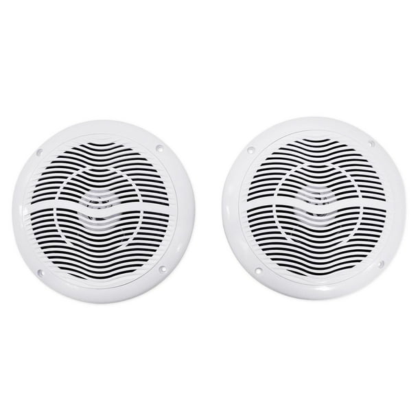 Pair Rockville RMC65W 6.5" 600 Watt Waterproof Marine Boat Speakers 2Way White