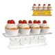 thumbnail image 1 of Soporte para cupcakes 2025 con luz LED, soporte para mesa de postre para botanas, galletas, 6.2 x 13.8 pulgadas, expositor de alimentos acrílico para Navidad, boda, cumpleaños, decoración de fiesta de, 1 of 8