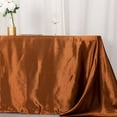thumbnail image 4 of BalsaCircle 90" x 132" Satin Rectangular Tablecloth Cinnamon Brown, 4 of 8