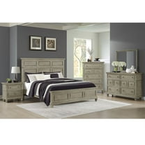 Picket House Furnishings Emiko King Panel Bed in Light Gray