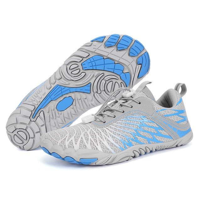 Zapatos Playa Descalzos Unisex Cómodos para Hombres Mujeres (42 Gris) Azul