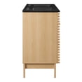 thumbnail image 3 of Double Sink Vanity Cabinet, Brown Oak Black, Wood, Mid Century Hotel Bedroom Bathroom, Modern Contemporary HB33660, 3 of 11