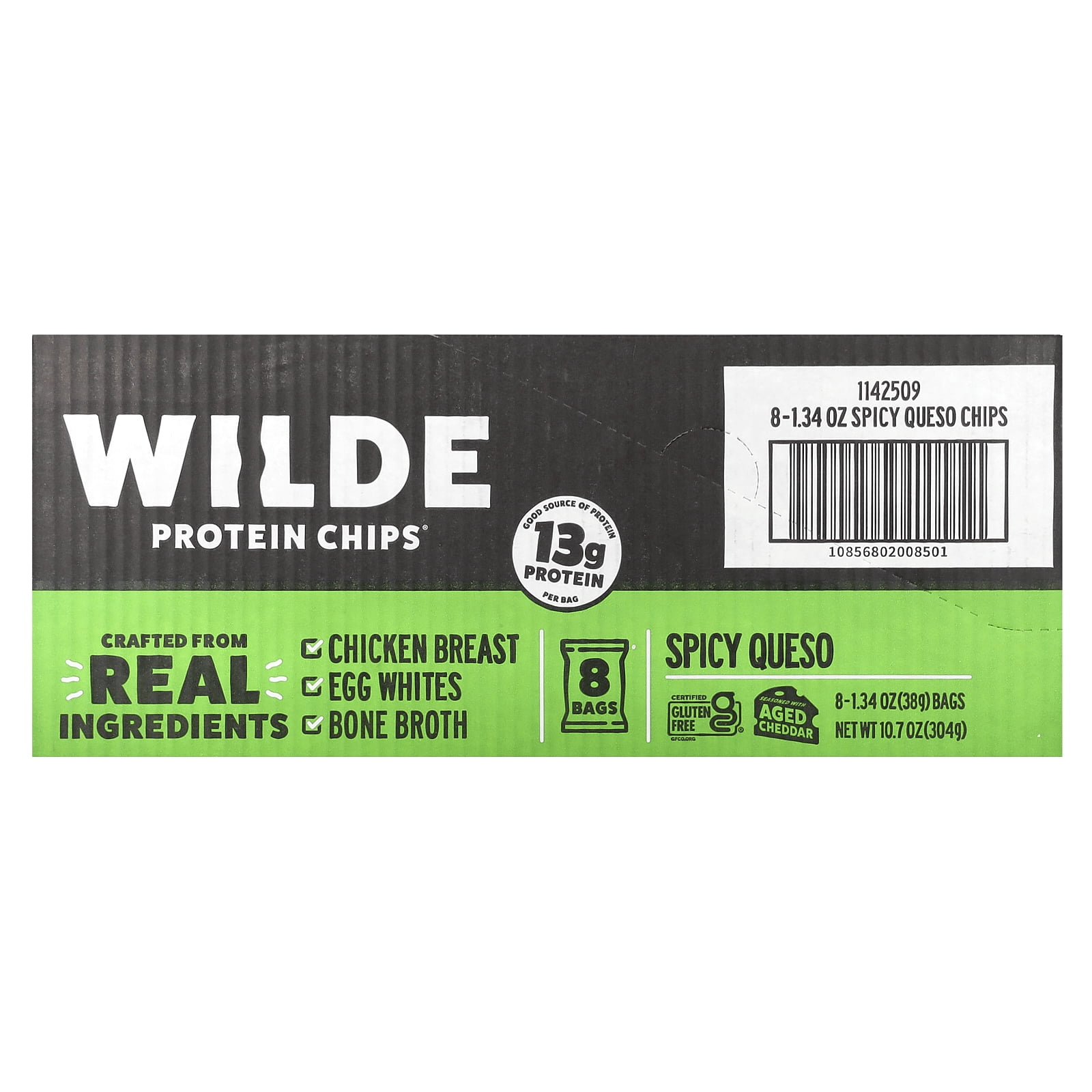 WILDE Protein Chips Spicy Queso 1.34oz (8-1.34oz)