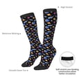 thumbnail image 4 of Fotbe Whales In Space Calcetas Divertidas Estampadas para Hombre y Mujer, Calcetas de Algodón hasta la Rodilla para Caminar, Correr, Enfermería y Embarazo, 4 of 6