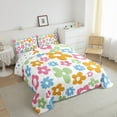 thumbnail image 3 of Feelyou Cute Cartoon Flower Queen Comforter Set for Kids, Blossoms Floral Bedding Sets, Kawaii Princess Style Reversible Bedding Comforter Set, Microfiber Bedroom Decor, 3-Piece, 3 of 8