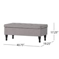 thumbnail image 4 of GDF Studio Dean Fabric Storage Ottoman, Mixed Grey, 4 of 12