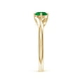 thumbnail image 3 of Angara Natural 0.45 Ct. Emerald Solitaire Ring in 14K Yellow Gold for Women (Ring Size: 3.5), 3 of 9