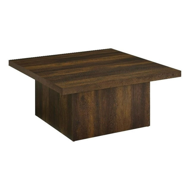 Coaster Devar Square Engineered Wood Cocktail Coffee Table in Dark Pine