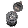 thumbnail image 3 of USB Ports Car Charger Voltage Display Voltmeter Vehicle Power IP66 Waterproof 2.1AGreen DC12-24V, 3 of 9