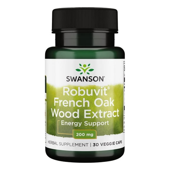 Swanson Robuvit French Oak Wood Extract 200 mg 30 Veggie Capsules