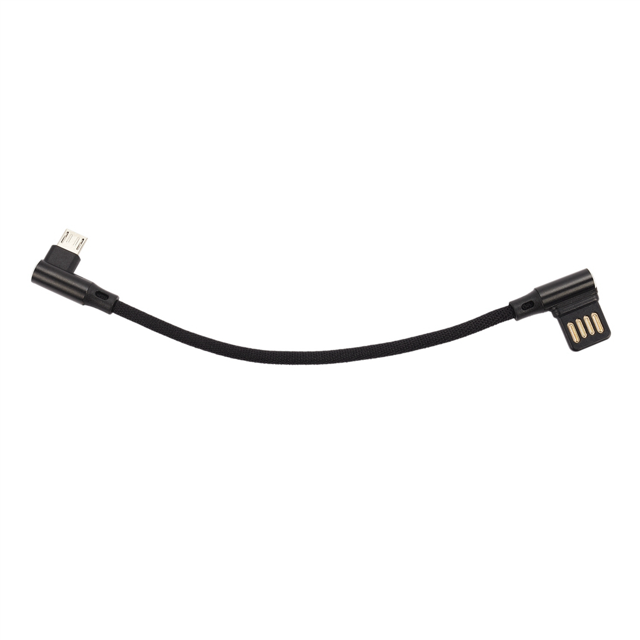 3X 15Cm Micro-Usb 5Pin Right Angle to Left Right Angle 90 Degree Usb 2.0 Dual Elbow Data Cable for Tablet & Phone V8
