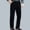 Black, variant on ZZwxWA Men Clothing Men Solid Color Zipper Button Straight Leg Wide Leg Casual Suit Pants Linen Pants Men Tax Free Weekend