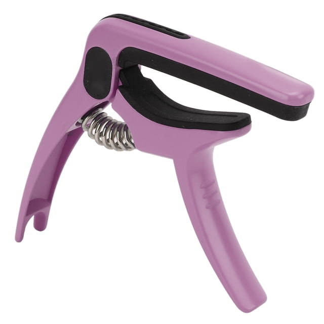 Guitare Électrique Capo, Facile à Installer Protection Ressort Capo Doux Rembourrage Design pour Instruments à Cordes Violet