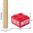 thumbnail image 5 of Big Dot of Happiness Building Blocks Invitations with Envelopes, You're Invited Colorful Brick Birthday Party Fill-In Invitation Flat Cards - Set of 12, 5 of 7