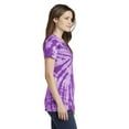 thumbnail image 3 of Port & Company Ladies Tie Dye V Neck Tee-S (Purple), 3 of 6