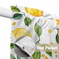 thumbnail image 4 of Swag Valance Curtains for Windows, Yellow Lemon Light Filtering Kitchen Curtains with Rod Pocket, White Flowers Botanical Fruit Decorative Window Treatment Valances for Living Room, 28x36 - 2 PCS, 4 of 9
