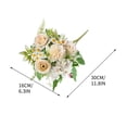 thumbnail image 3 of Votnto Beautiful Artificial Silk Fake Flowers Wedding, Valentine's Bouquet Bridal Arrangement Home Decoration, 3 of 6