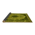 thumbnail image 2 of Ahgly Company Indoor Round Oriental Yellow Industrial Area Rugs, 7' Round, 2 of 4