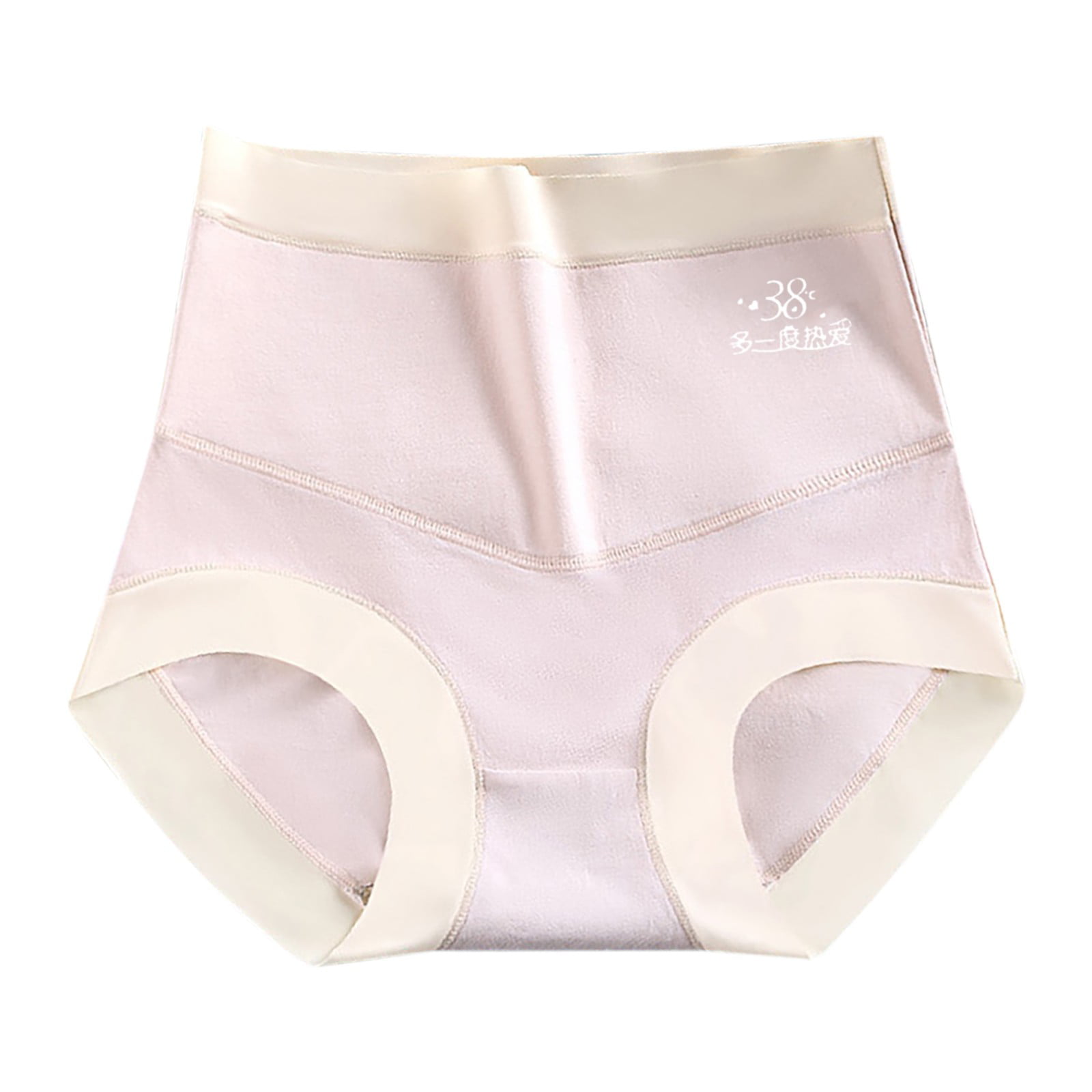 ZMHEGW Underwear Women Seamless Mid Waist Pure Cotton Breathable The Warm  Velvet To Keep Warm Ladies Panties 