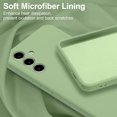 thumbnail image 4 of WWS-Case for Samsung Galaxy S24 5G, Soft Liquid Silicone Phone Cover Shockproof Full Body Protection S24 Phone Case with Anti-Scratch Microfiber Lining - Matcha Green, 4 of 4