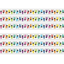 Teacher Created Resources Colorful Holiday Lights Die-Cut Border Trim, 35 Feet Per Pack, 6 Packs
