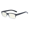 Eyekepper Computer Glasses UV Protection Anti Glare/Blue Rays Readers Black/Yellow 1.75