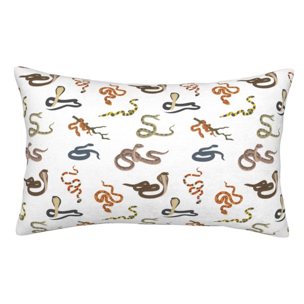 Balery Snake Funda de Cojín Estampada, Regalos para Mujeres, Regalos de Amor para Ella, Regalos para Novia o Esposa, Funda de Almohada-16"x24"